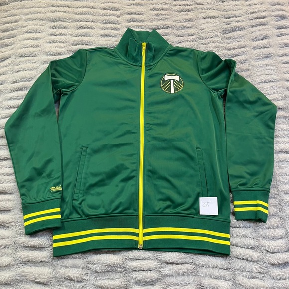 Mitchell & Ness Other - NWT Mitchell & Ness MLS Portland Timbers Track Jacket Green Yellow Zip Men's M